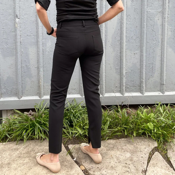 Moschino Black Slim Pants with Pearl Embellished Details, size 6 - Picture 3 of 13